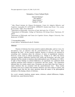 Semantics, Cross-Cultural Style - rci.rutgers.edu