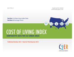 Cost of Living Index - Q32014 - South Bend Regional Chamber of