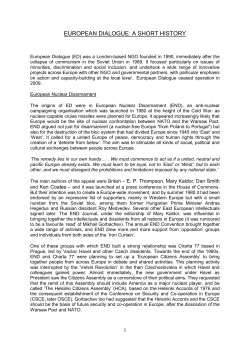 European Dialogue: A Short History (PDF file 315kb)
