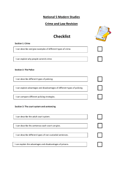 Social Issues in UK Crime and Law Revision