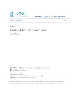 Outline of the Gold Clause Cases