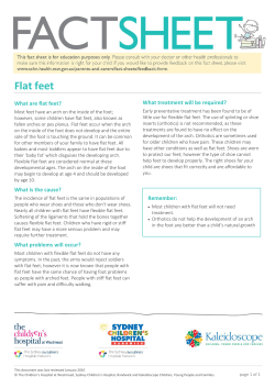 Flat feet - The Sydney Children`s Hospitals Network