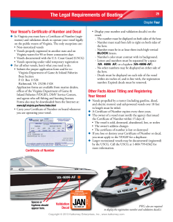 The Legal Requirements of Boating
