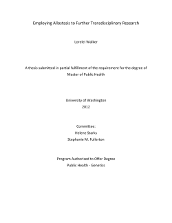 Employing Allostasis to Further Transdisciplinary Research