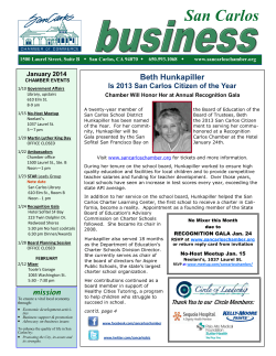 the january 2014 newsletter - San Carlos Chamber of Commerce
