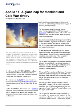 Apollo 11: A giant leap for mankind and Cold War rivalry