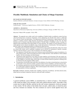 Flexible Multibody Simulation and Choice of Shape Functions