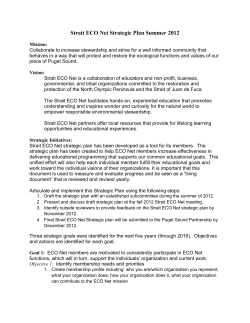 Strait ECO Net Strategic Plan Summer 2012