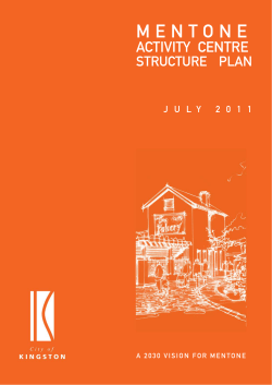 Mentone Activity Centre Structure Plan