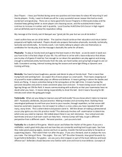 Dear Players - I have just finished doing some very positive exit