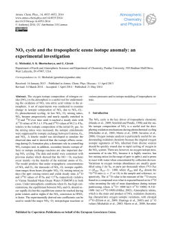 NOx cycle and the tropospheric ozone isotope