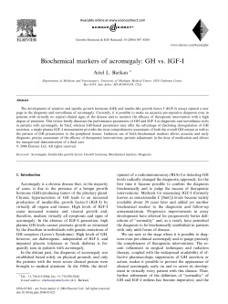 Biochemical markers of acromegaly: GH vs. IGF-I