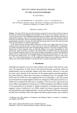 Fluctuating magnetic fields in the magnetosphere