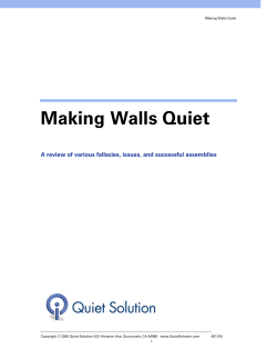Making Walls Quiet