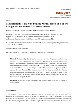 Measurements of the Aerodynamic Normal Forces on a 12
