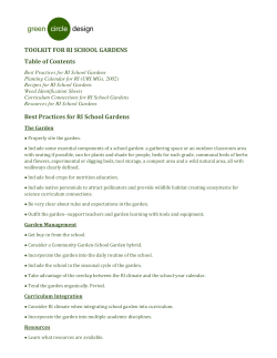 Toolkit for RI School Gardens