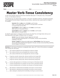 Master Verb-Tense Consistency
