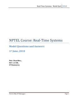 NPTEL Course: Real‐Time Systems