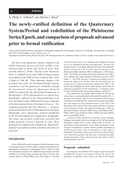 The newly-ratified definition of the Quaternary System/Period and