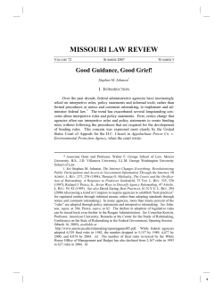 Good Guidance, Good Grief! - University of Missouri School of Law