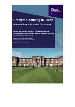 Problem Gambling in Leeds