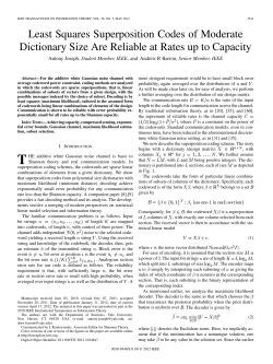 Least Squares Superposition Codes of Moderate Dictionary Size