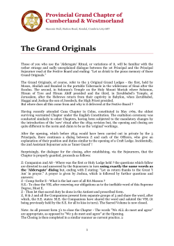 The Grand Originals - Cumbria Freemasons | Royal Arch