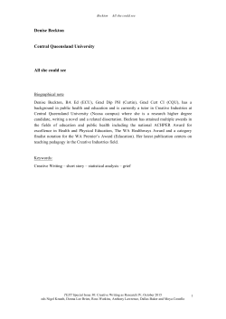 she could see - TEXT Journal