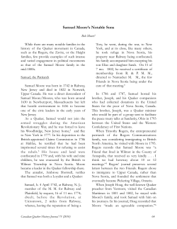 Samuel Moore`s Notable Sons - Canadian Friends Historical