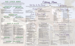 Catering Menu - Geezers Restaurant