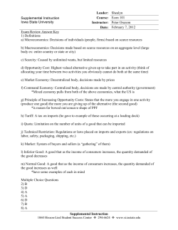 Exam 1 Review Answer Key