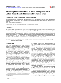 Assessing the Potential Use of Solar Energy Source in Urban Areas