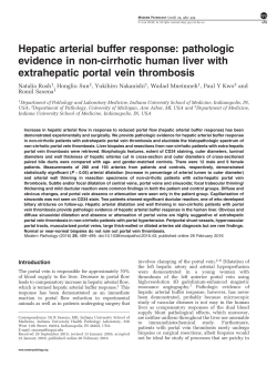 Hepatic arterial buffer response: pathologic evidence in non