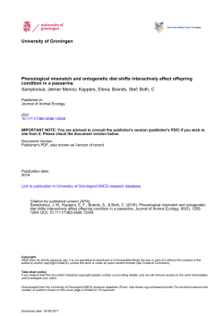 Phenological mismatch and ontogenetic diet shifts