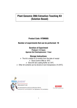 Plant Genomic DNA Extraction Teaching Kit (Solution Based)