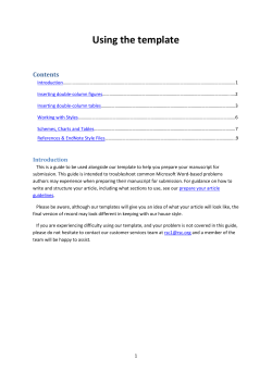 Template user guide - Royal Society of Chemistry