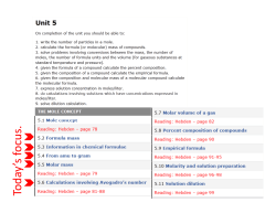 Formula Mass, Information in a Chemical Formulae, Roadmap: Mole