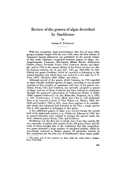 Review of the genera of algae described by