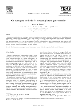 On surrogate methods for detecting lateral gene transfer