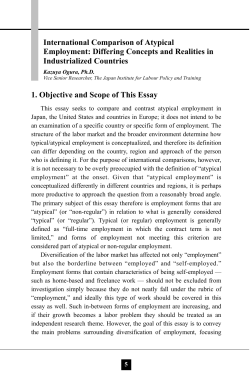 International Comparison of Atypical Employment: Differing
