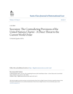 Secession: The Contradicting Provisions of the United Nations