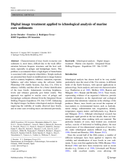 Digital image treatment applied to ichnological analysis of marine