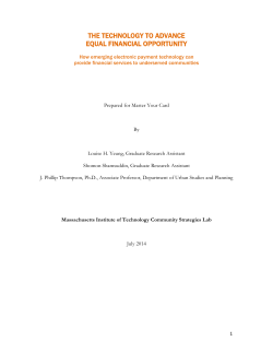 the technology to advance equal financial opportunity