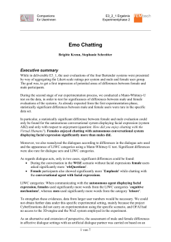 Experiment: Examining differences in ways female and male