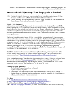 American Public Diplomacy: From Propaganda to - Amerika