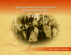 Annual Report - Queen Liliuokalani Trust
