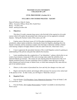 Civil-Procedure-I--141-A---Dean-Easley