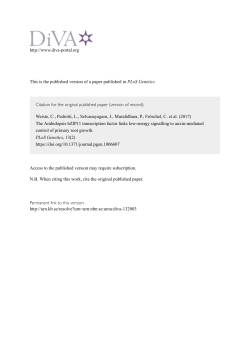 The Arabidopsis bZIP11 transcription factor links low