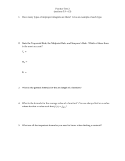 Practice Test 2 (sections 5.9 - 6.5) 1. How many types of improper