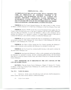 AN ORDINANCE OF THE CITY OF SACHSE, TEXAS, AMENDING